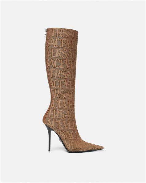 versace women boots|versace thigh high boots.